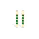 Campbell + Charlotte Spark Octagon Hoop Earring - Emerald
