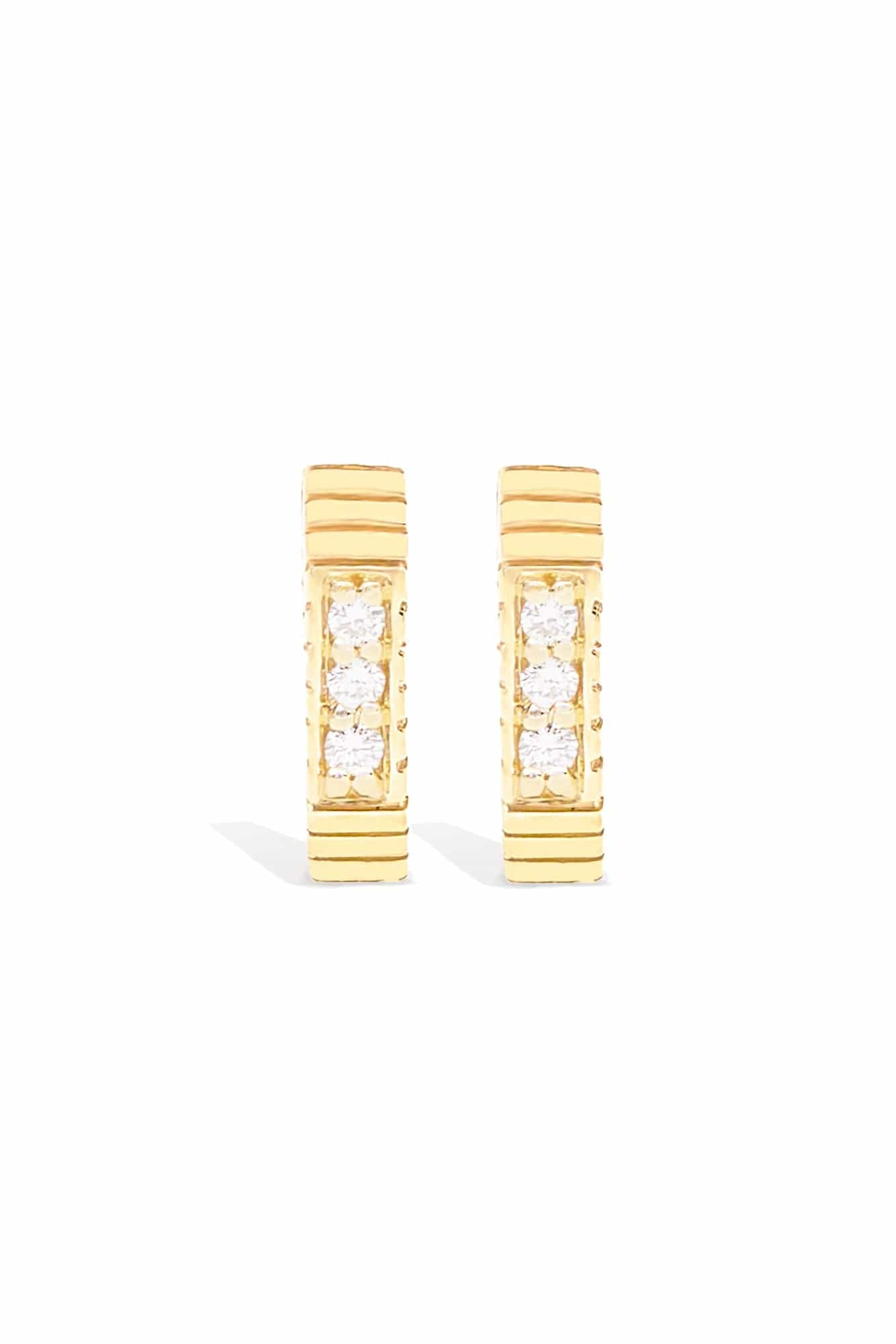 Campbell + Charlotte Spark Octagon Huggie - Diamond