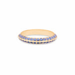 Campbell + Charlotte The Crew Knife Edge Stacking Ring - Blue Sapphire