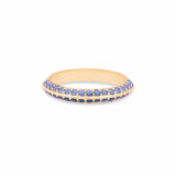 Campbell + Charlotte The Crew Knife Edge Stacking Ring - Blue Sapphire