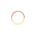 Campbell + Charlotte The Crew Knife Edge Stacking Ring - Pink Sapphire