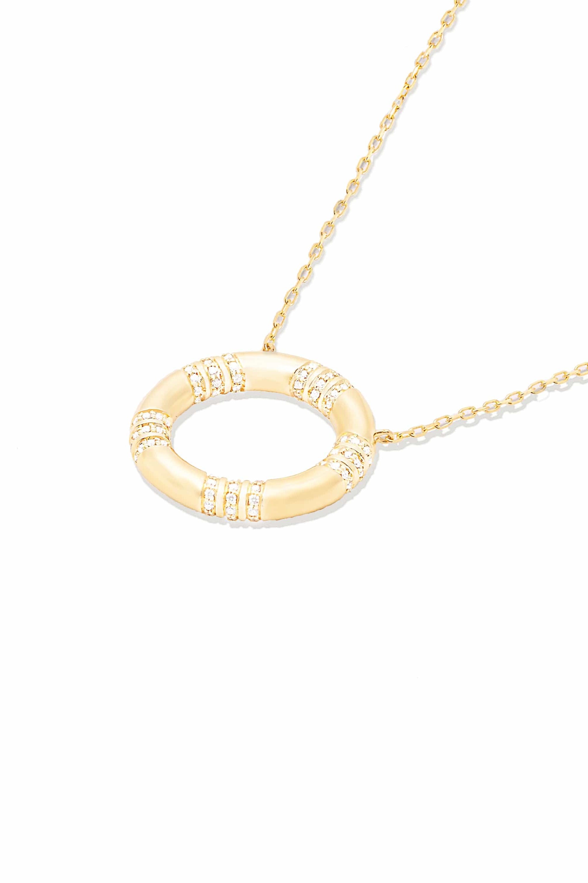 Campbell + Charlotte The Crew Large Circle Pendant Necklace