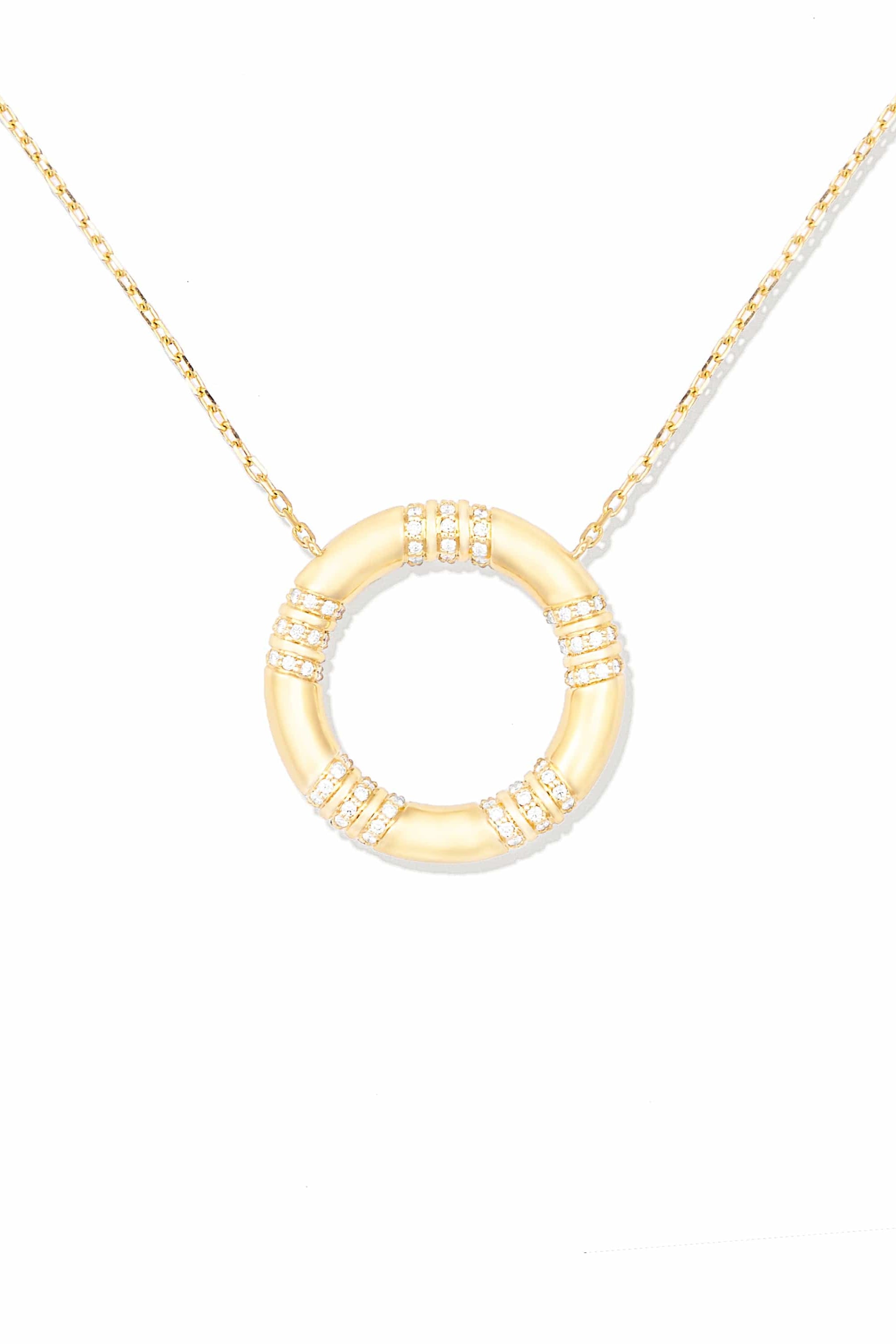 Campbell + Charlotte The Crew Large Circle Pendant Necklace