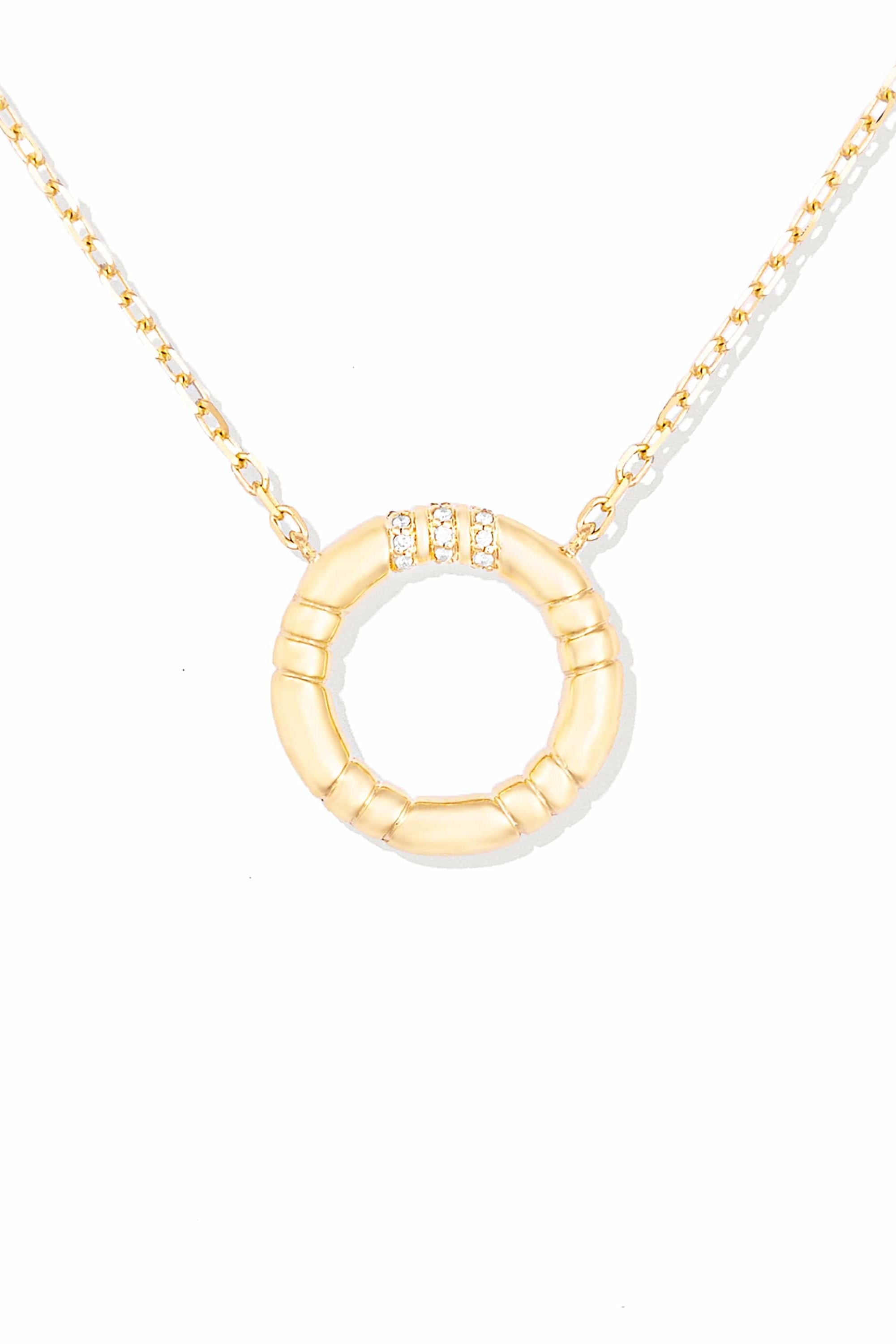 Campbell + Charlotte The Crew Small Circle Pendant Necklace