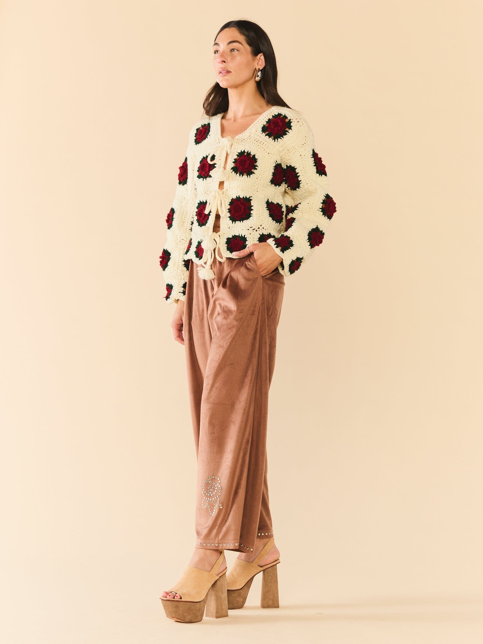 createnet Round Top Sweater Jacket