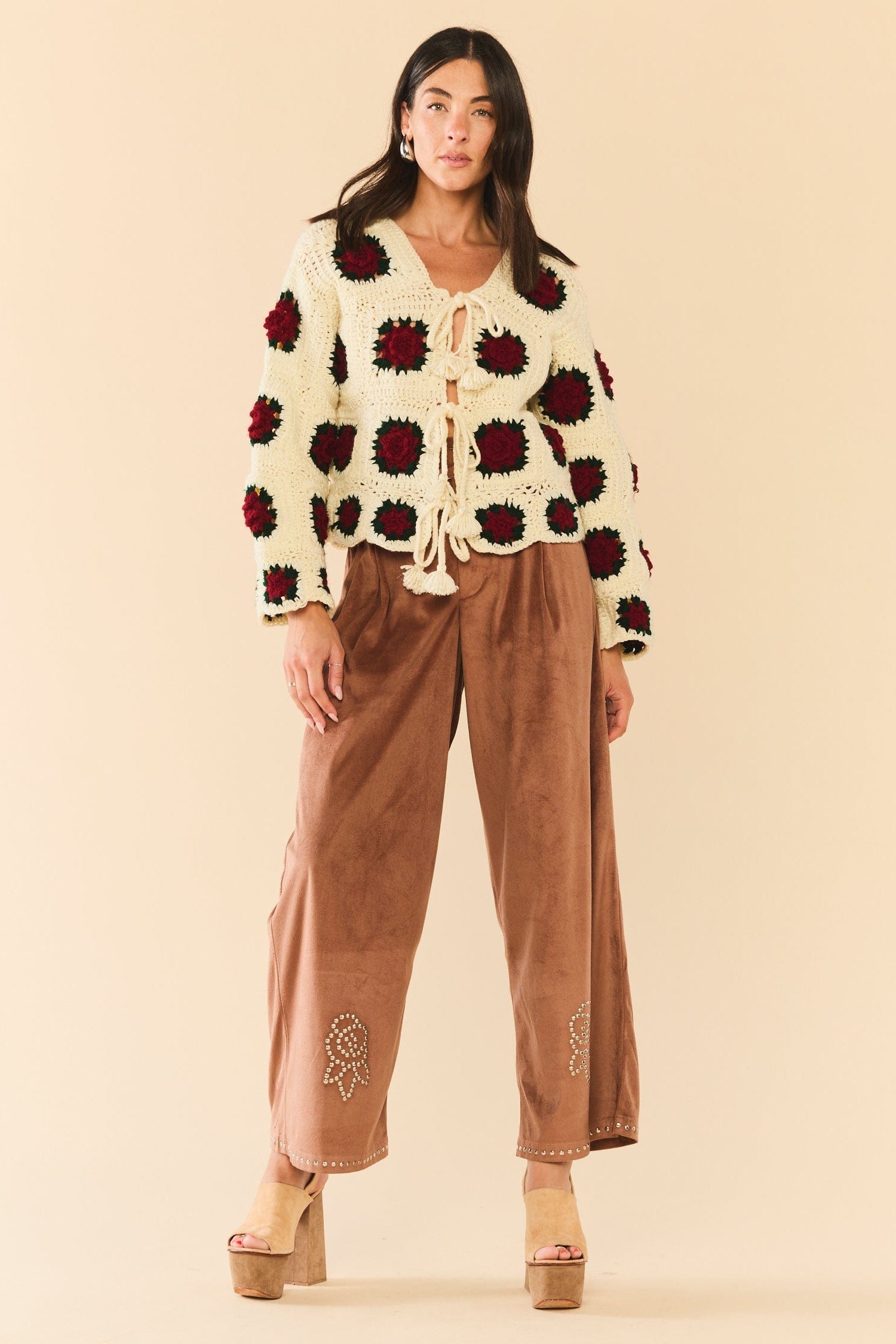 createnet Round Top Sweater Jacket