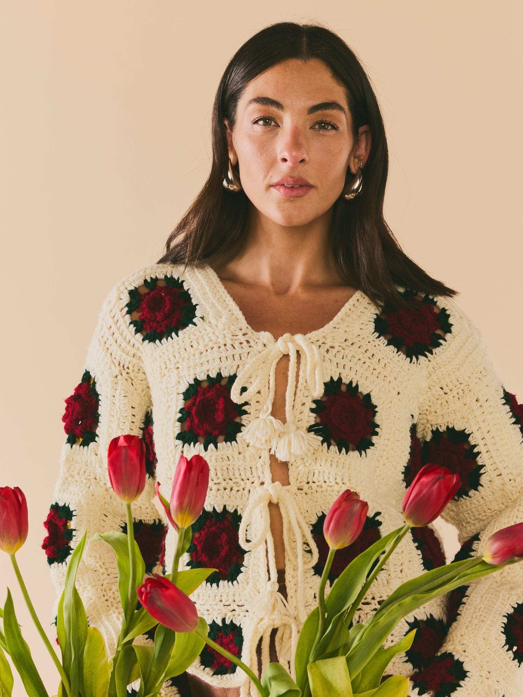 createnet Round Top Sweater Jacket
