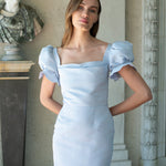 Damaris Bailey Dress Rose Dusty Blue