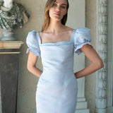 Damaris Bailey Dress Rose Dusty Blue