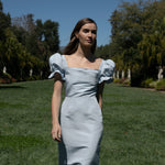 Damaris Bailey Dress Rose Dusty Blue