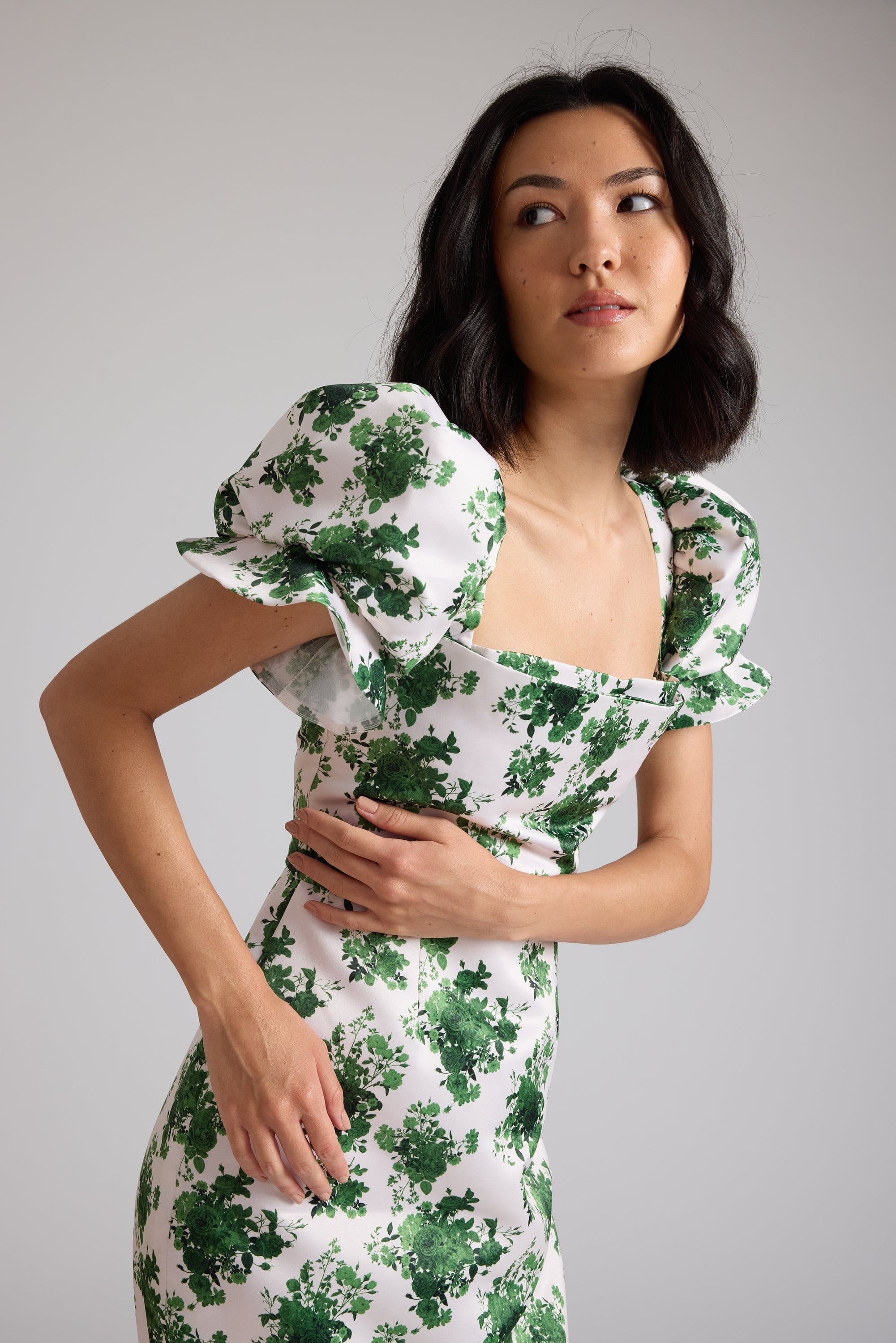 Damaris Bailey dresses Rose Dress Green Floral