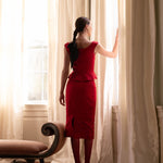 Damaris Bailey Skirt Rosso Skirt Red Satin