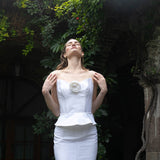 Damaris Bailey Top Delicias Corset Top, White