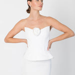 Damaris Bailey Top Delicias Corset Top, White