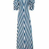De Castro Dress Blue Illusion Dress