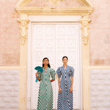 De Castro Dress Blue Illusion Dress