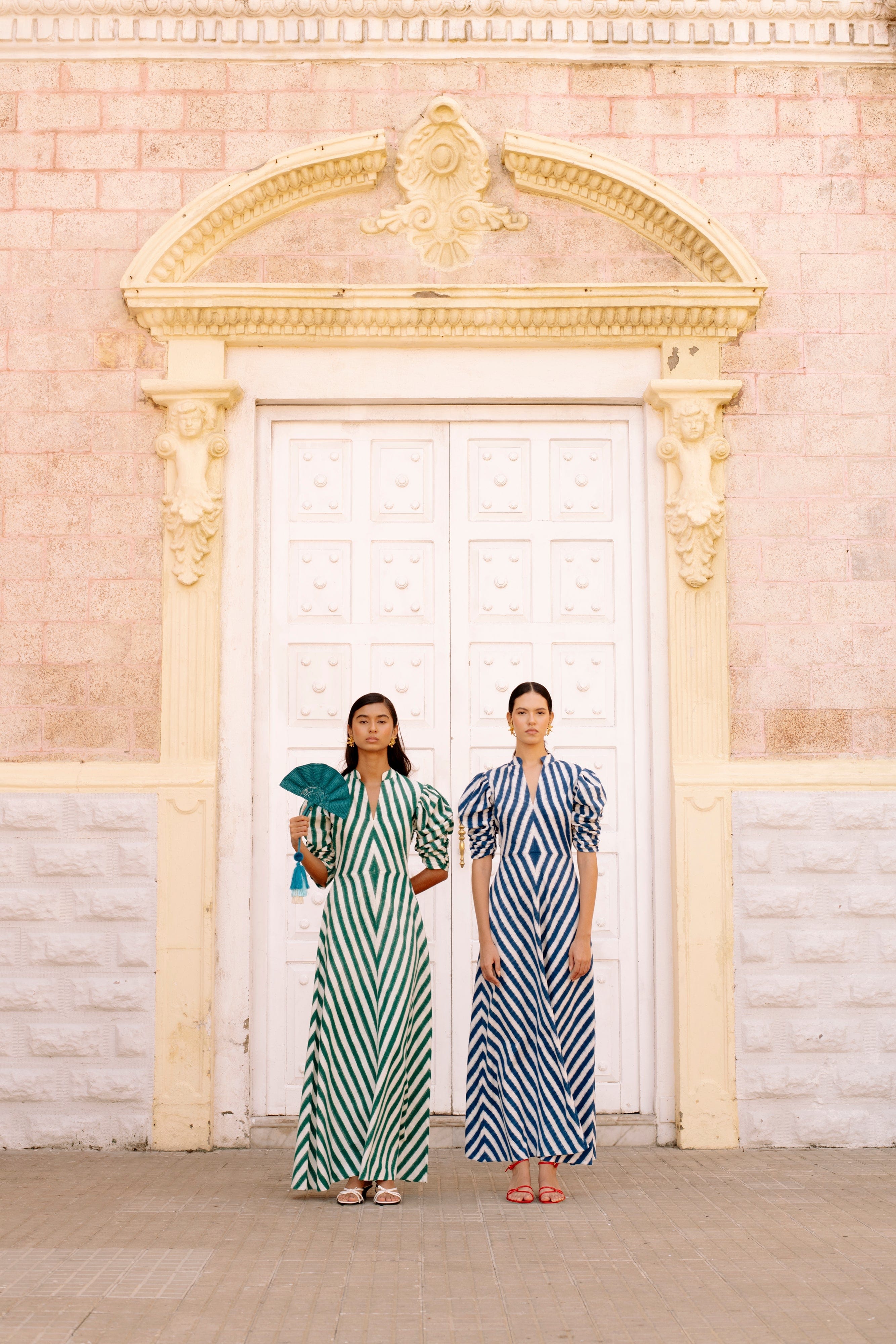 De Castro Dress Blue Illusion Dress