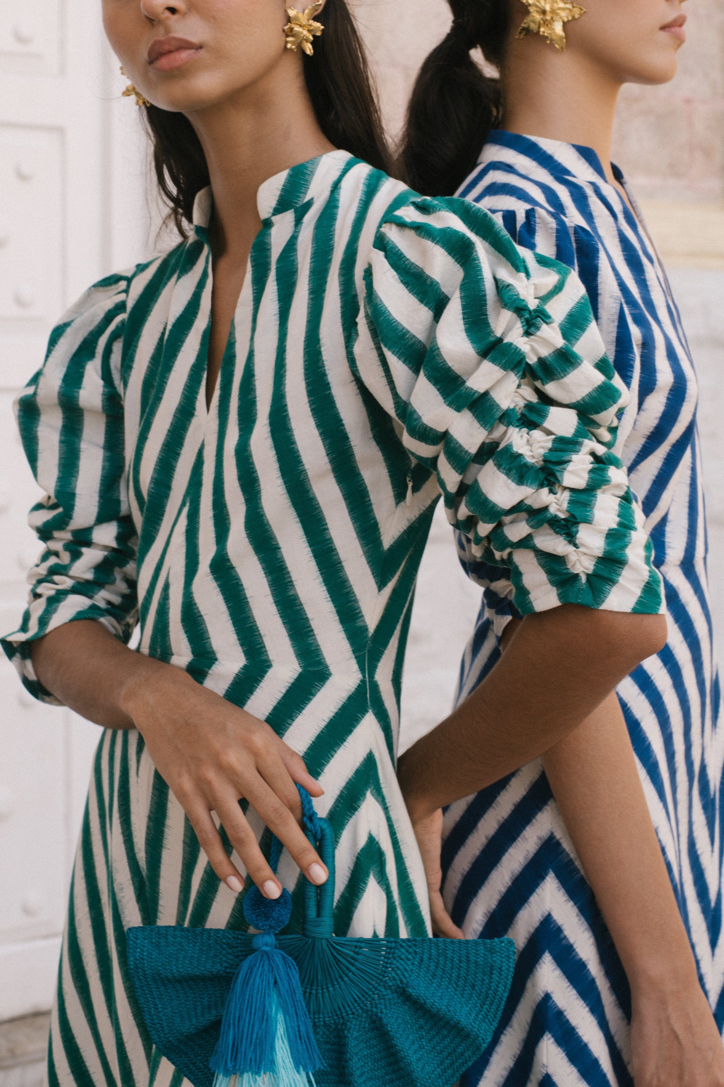 De Castro Dress Blue Illusion Dress