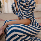 De Castro Dress Blue Illusion Dress