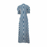 De Castro Dress Blue Illusion Dress
