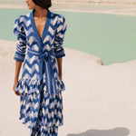 De Castro Dress Waves Lapis Lazuli Dress