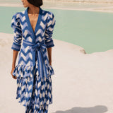 De Castro Dress Waves Lapis Lazuli Dress