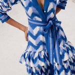 De Castro Dress Waves Lapis Lazuli Dress