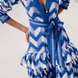 De Castro Dress Waves Lapis Lazuli Dress