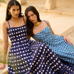 De Castro Dresses Blue Checkmate Dress