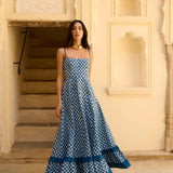 De Castro Dresses Blue Checkmate Dress