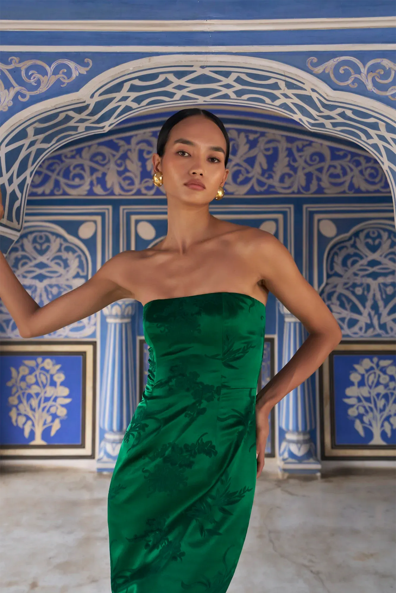 De Castro Dresses Emerald Mermaid Gown