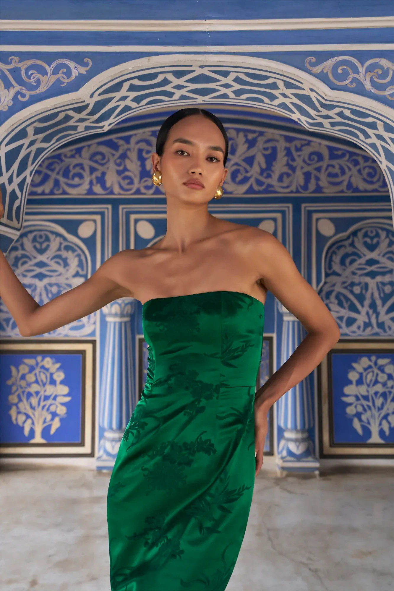 De Castro Dresses Emerald Mermaid Gown