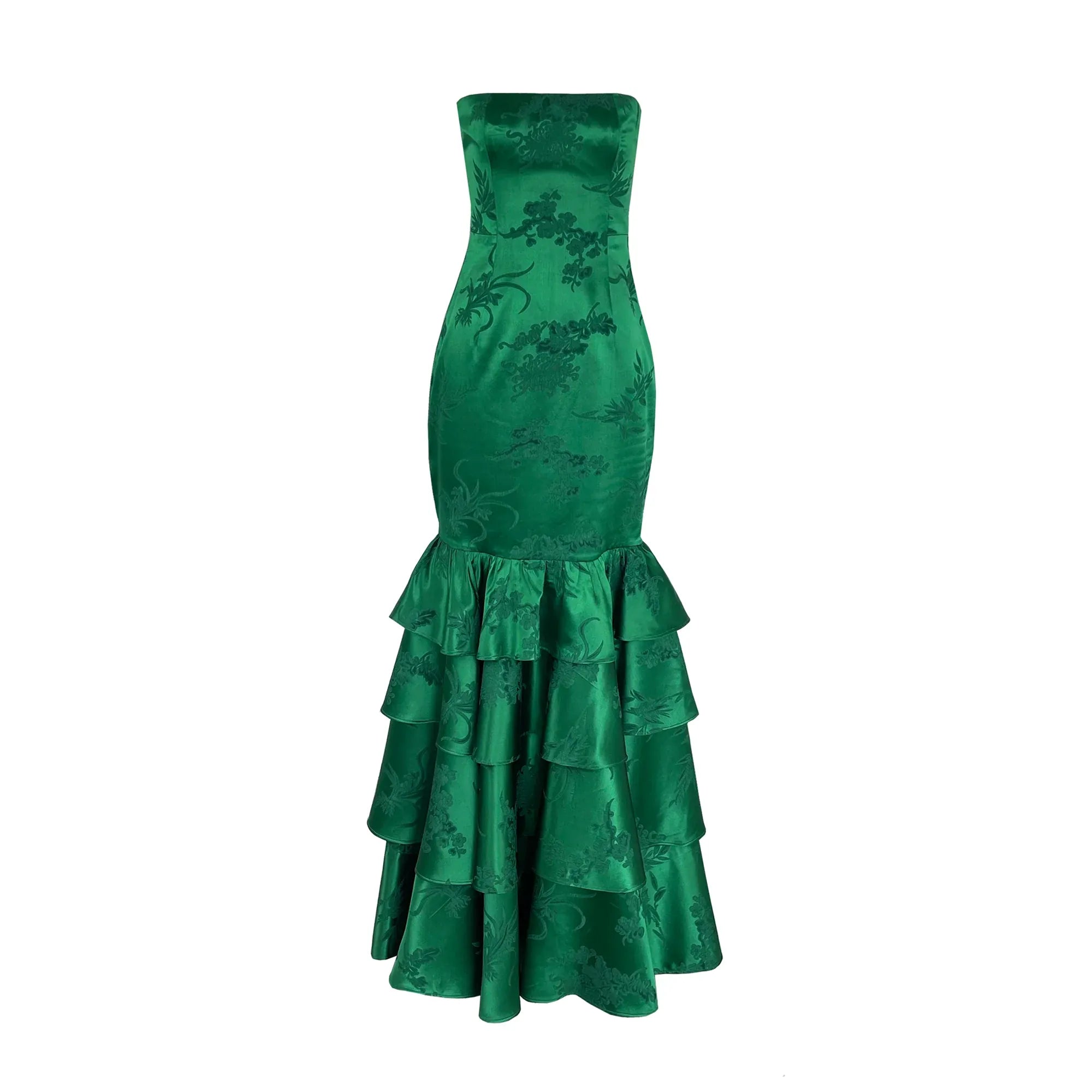 De Castro Dresses Emerald Mermaid Gown