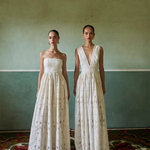 De Castro Dresses Ivory Garden Plunge Dress