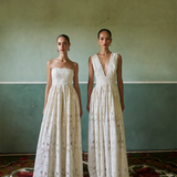 De Castro Dresses Ivory Garden Plunge Dress