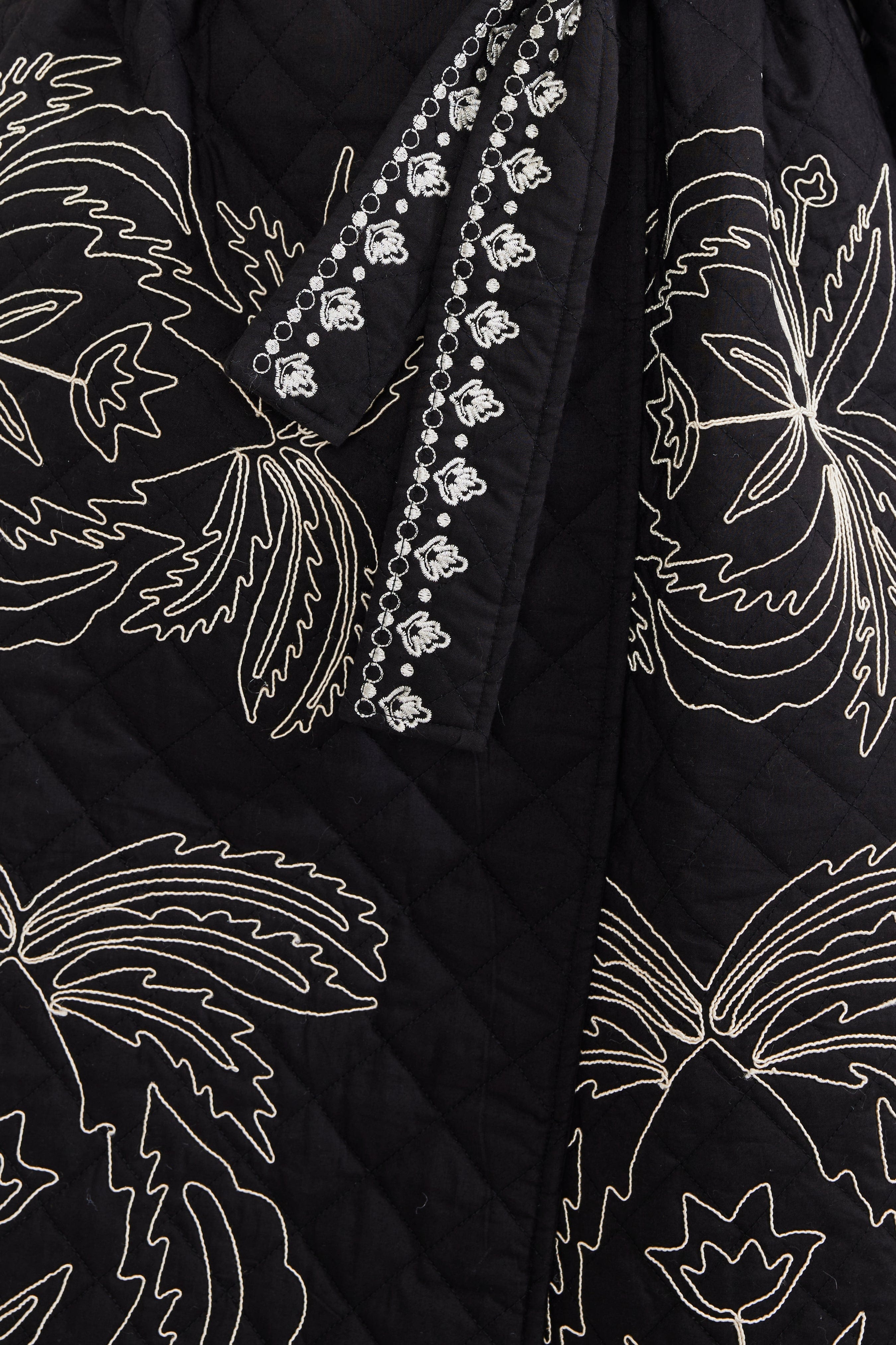 Eddy Jacket Palak Embroidered Quilted Wrap Jacket