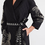 Eddy Jacket Palak Embroidered Quilted Wrap Jacket