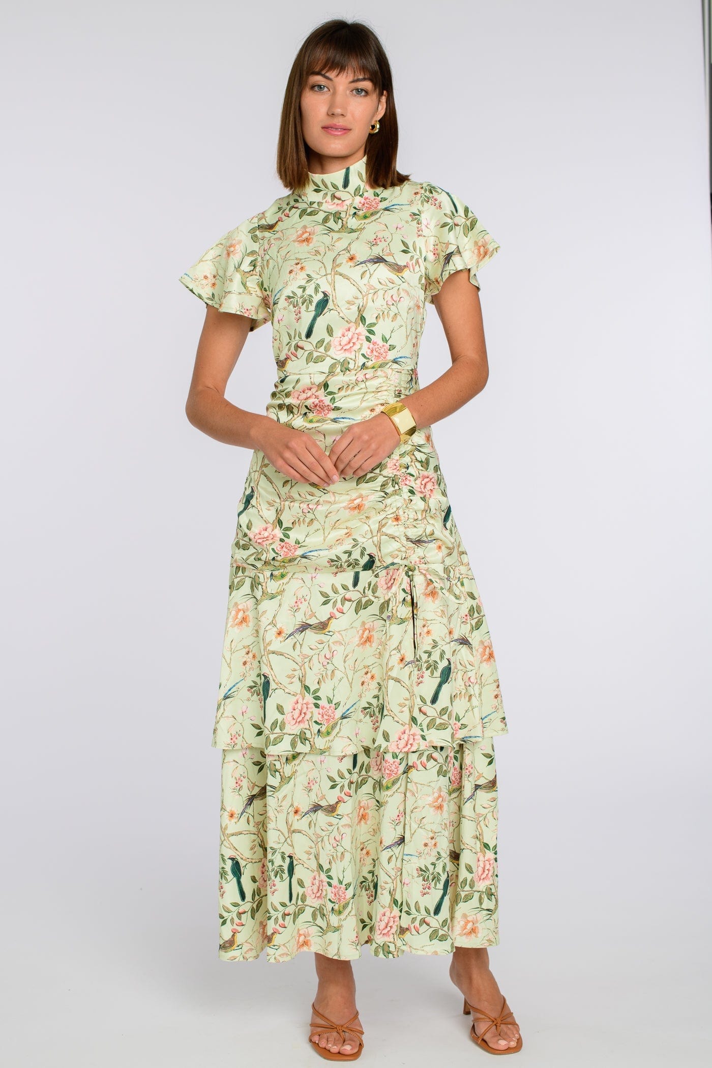 Elizabeth James The Label Dress Mackenzie Dress in Chinoiserie Pear