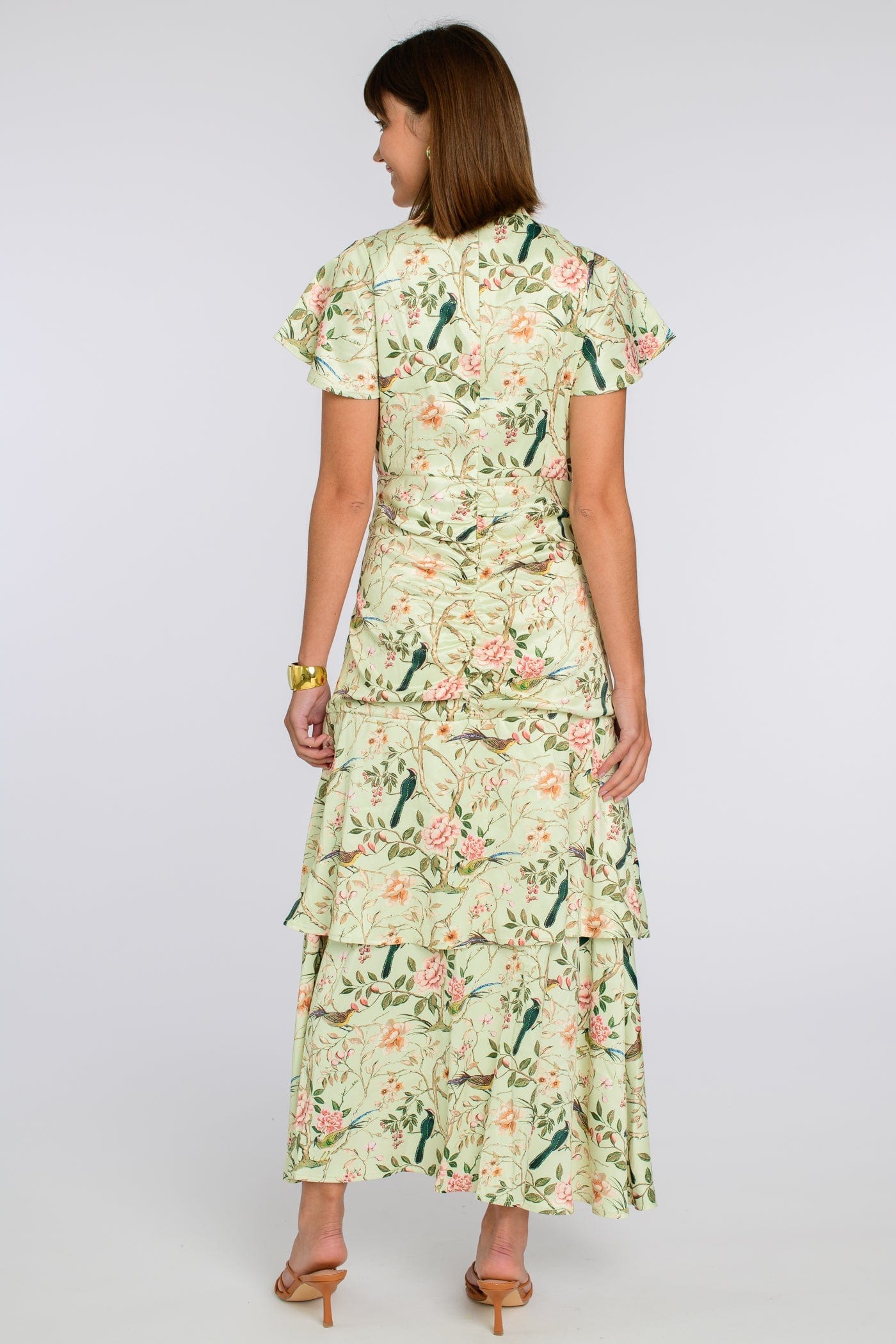 Elizabeth James The Label Dress Mackenzie Dress in Chinoiserie Pear