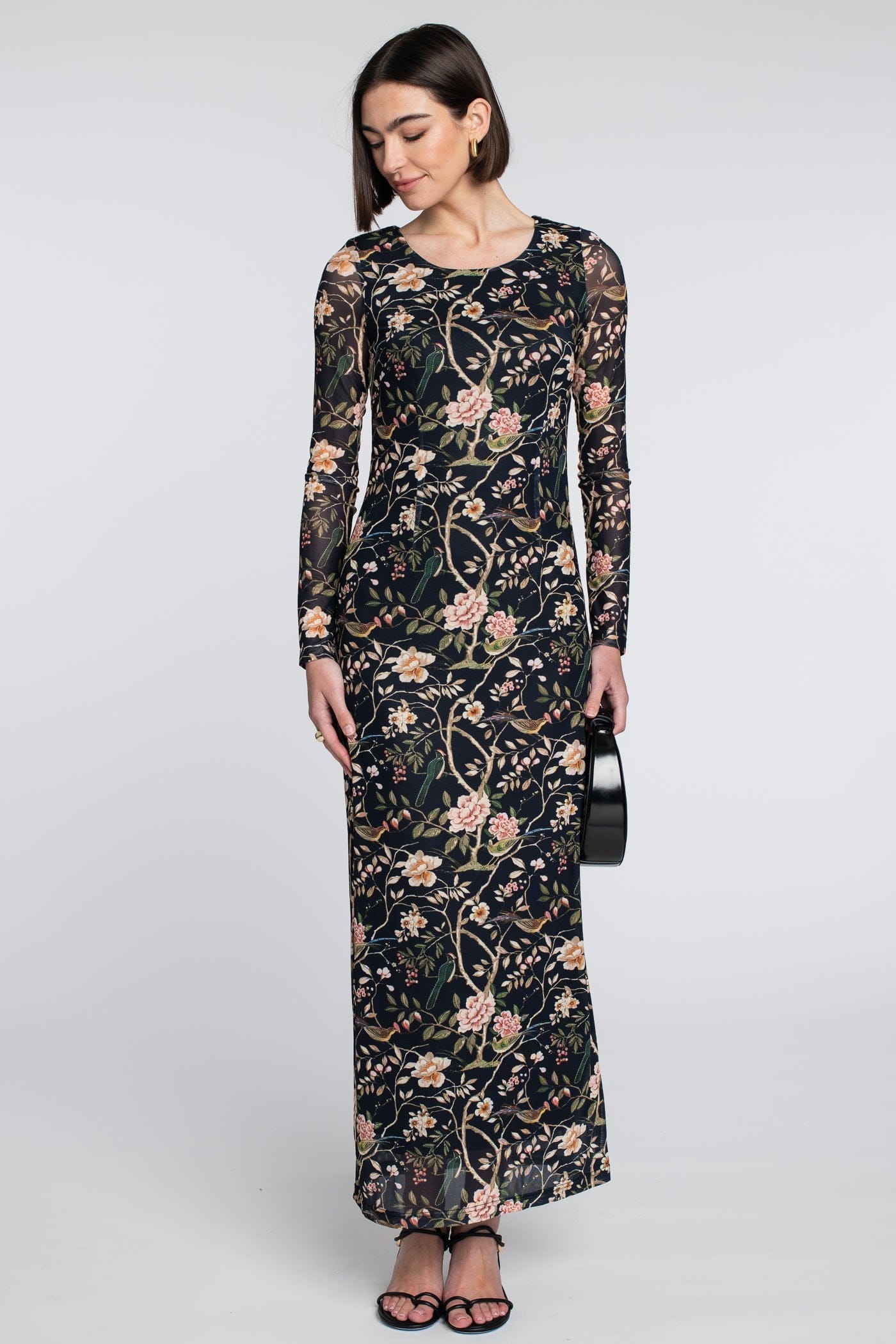 Elizabeth James The Label Dress Mia Dress in Chinoiserie Black