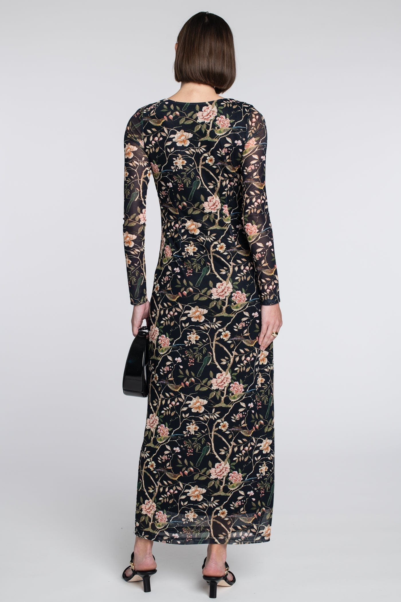 Elizabeth James The Label Dress Mia Dress in Chinoiserie Black