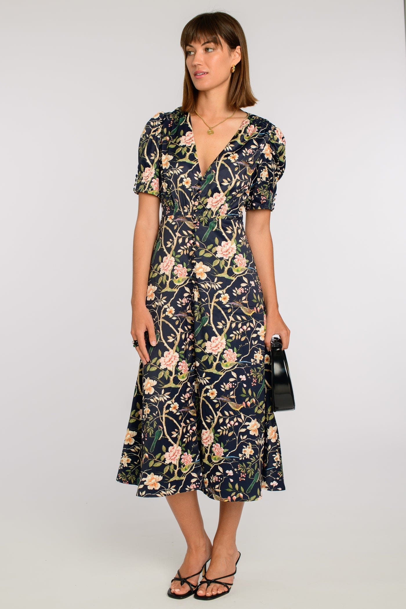 Elizabeth James The Label Dress Reese Dress in Chinoiserie Black