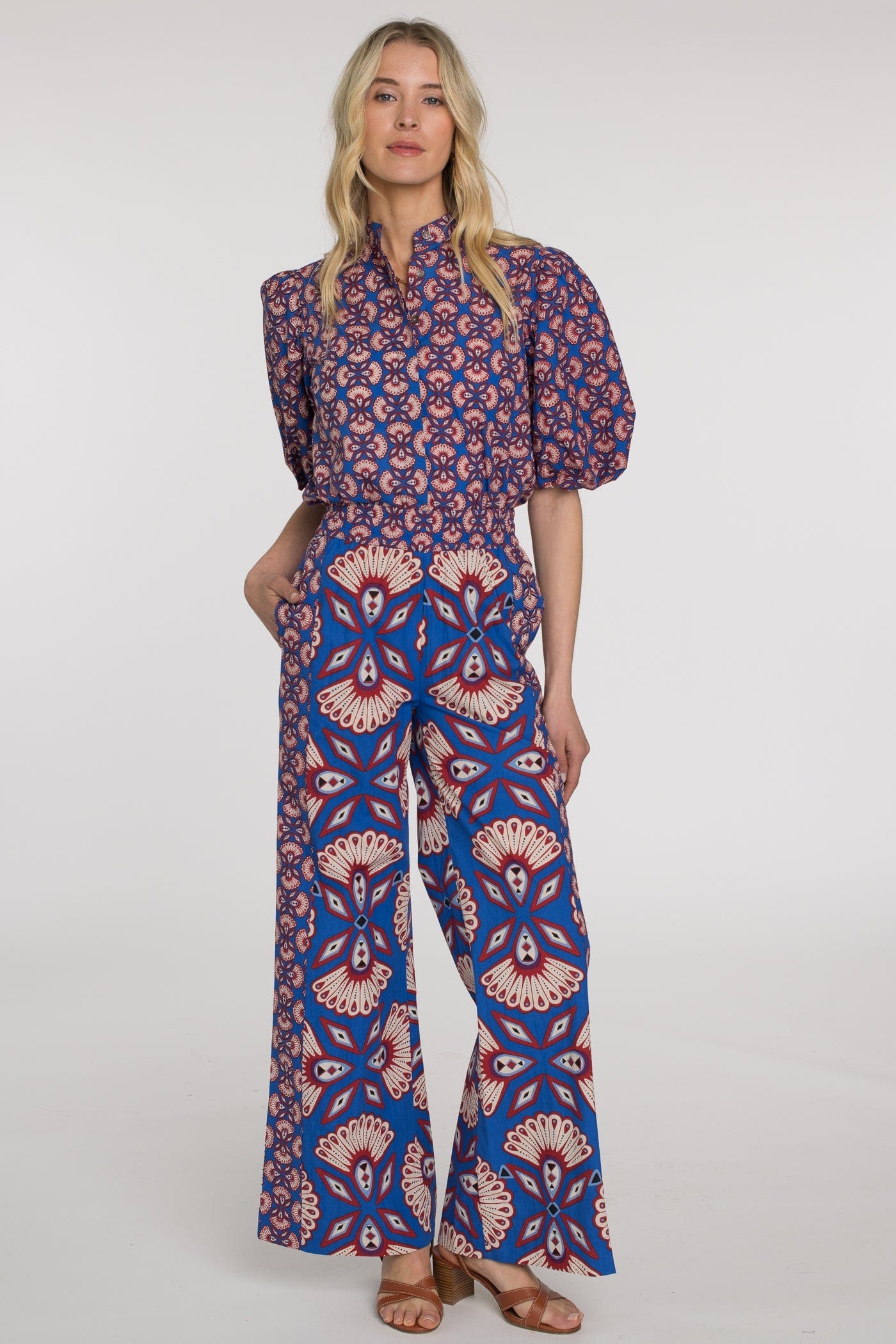 Elizabeth James The Label Pants Sutton Pant in Sapphire Feather