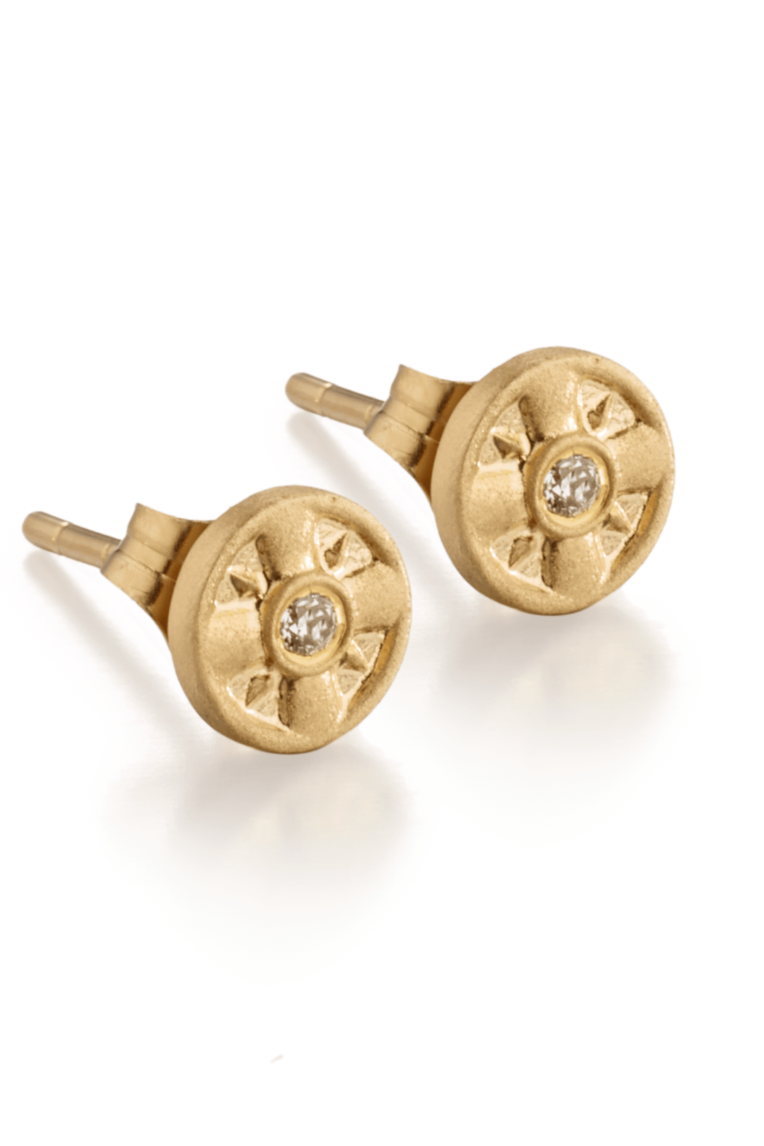 Elizabeth Moore Earrings Eye of the Sun Diamond Stud