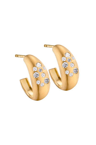 Elizabeth Moore Earrings Fairy Dust Diamond Hoop