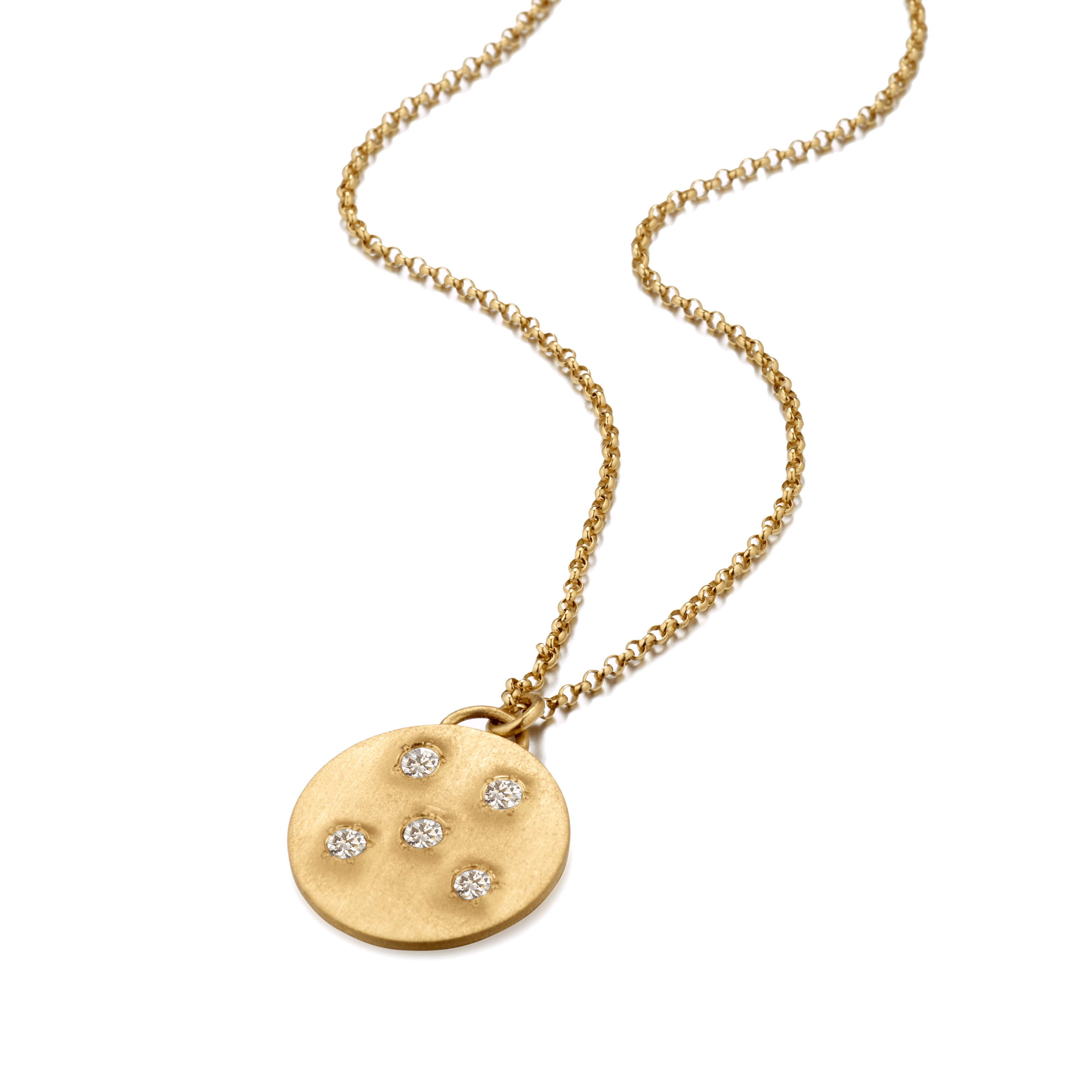 Elizabeth Moore Necklace Circle of 5th's Diamond Disc