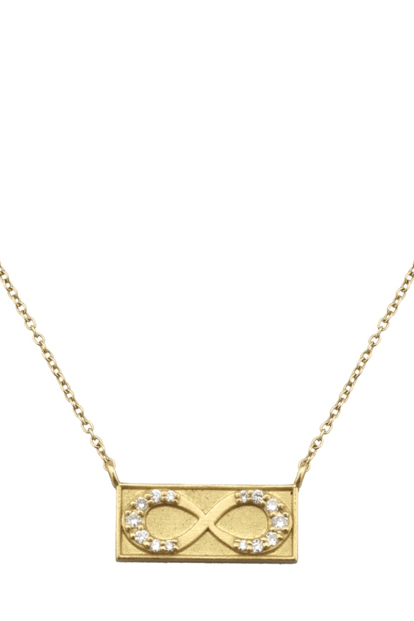 Elizabeth Moore Necklace Infinity Diamond Bar Necklace