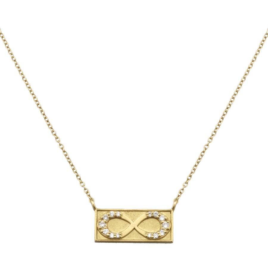 Elizabeth Moore Necklace Infinity Diamond Bar Necklace