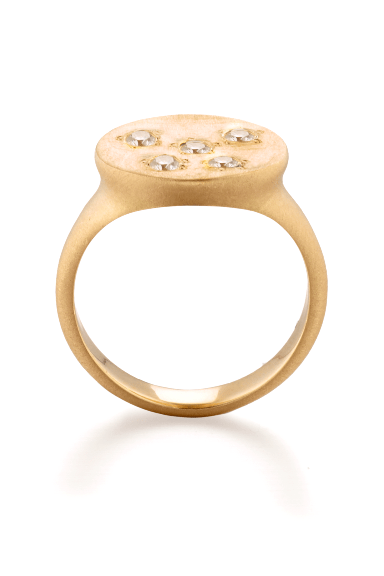 Elizabeth Moore Ring Circle of 5th's Diamond Signet