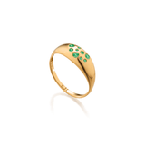 Elizabeth Moore Ring Fairy Dust Emerald Ring